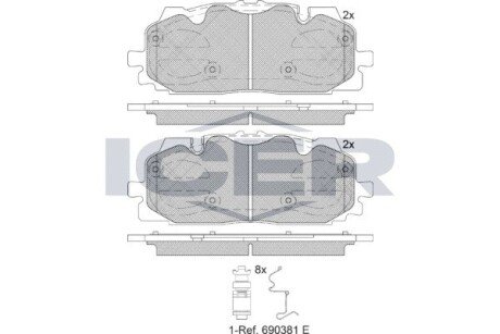 Тормозные колодки icer 182254 на Ауди A5 F5