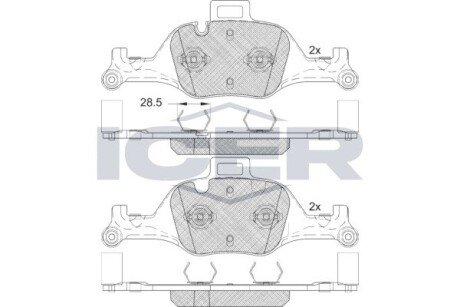 Тормозні (гальмівні) колодки icer 182291