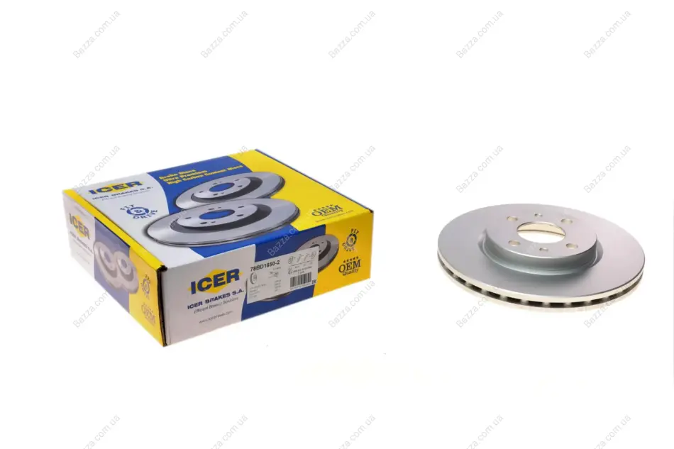 Вентильований гальмівний диск Icer 78BD1650-2 (фото 1)
