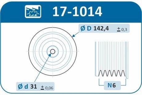 Шкив коленвала ijs group 17-1014