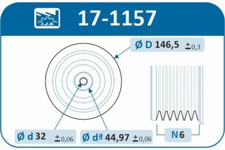 Шкив коленвала ijs group 17-1157