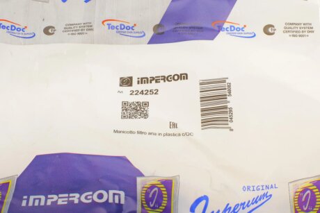 Патрубок фильтра impergom 224252
