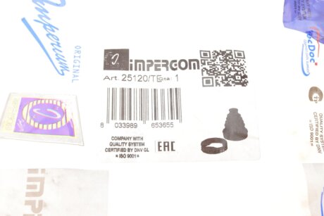 Комплект пильника РШ шарніра impergom 25120TE