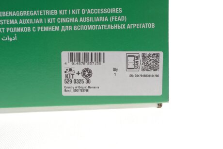 Водяний насос+ комплект поліклинових ременів ina 529032530