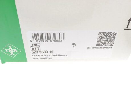 Комплект ременя генератора ina 529053910