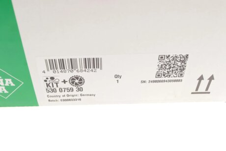 Комплект ременя ГРМ з помпою води ina 530075930