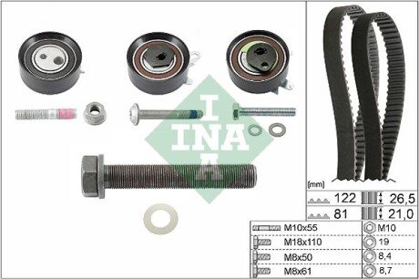 Комплект ремня грм ina 530 0484 10