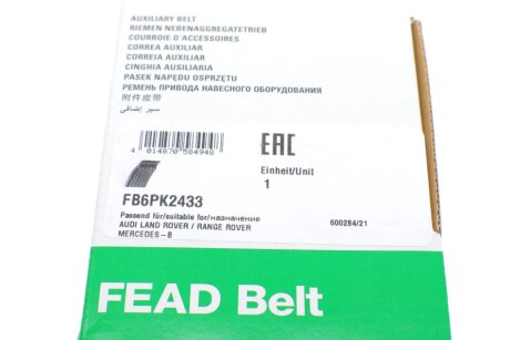 Приводной ремень генератора ina FB6PK2433