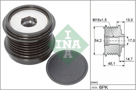 Шкiв генератора ina 535 0310 10