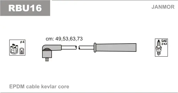 Дроти В/В Renault Clio 1.1-1.2 98- janmor RBU16