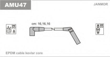 Провод зажигания (EPDM) Daewoo MATIZ, SPARK 0.8 F8CV (пр-во) janMor AMU47