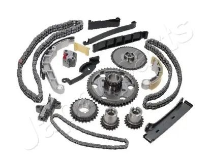 JAPANPARTS К-кт ланцюга ГРМ (3 ланцюга+ 8 напрямних + 2 натягувача +5 шестерні) Navara 2.5d 05- Japan Parts KDK116