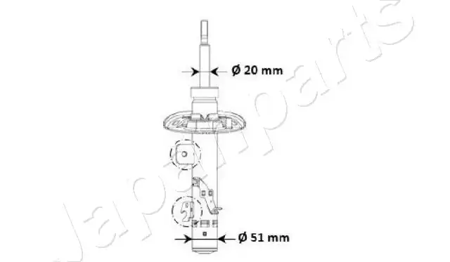 JAPANPARTS CITROEN Амортизатор лівий C3 AIRCROSS 1.2-1.6 17-, C4 CACTUS 1.2-1.6 14-, OPEL CROSSLAND X 1.2/1.6 17-, PEUGEOT 2008 1.2 15- Japan Parts MM00974 (фото 1)