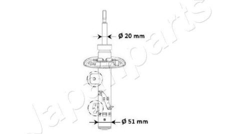 Передній амортизатор (стойка) japan Parts MM00974 на Ситроен С3