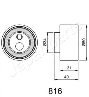 JAPANPARTS CITROEN Ролик натяж. ремня 1,9D japan Parts BE816
