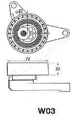 DAEWOO ролик натяж.Nexia,Espero 1,8/2,0 japan Parts BE-W03