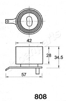 JAPANPARTS DAEWOO Ролик натяжителя ремня Matiz 0.8-1.0 98-, Tico 0.8 95-00 japan Parts BE808