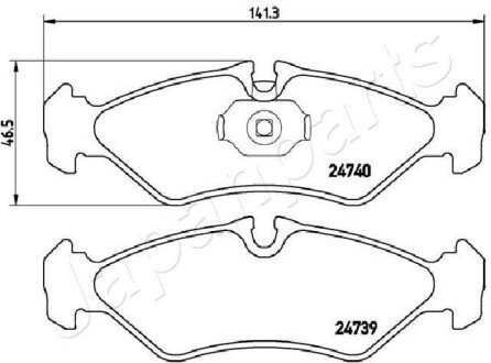 Задні тормозні (гальмівні) колодки japan Parts PP0521AF