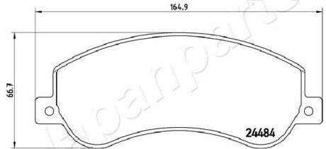 Передние тормозные колодки japan Parts PA-0940AF