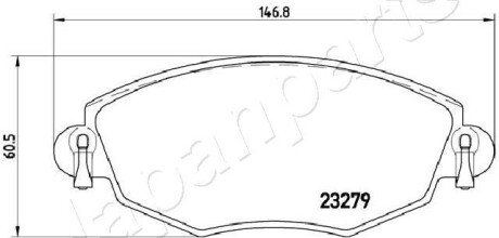 Передние тормозные колодки japan Parts PA-0318AF