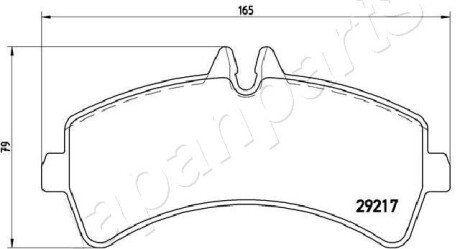 Задні тормозні (гальмівні) колодки japan Parts PP0523AF