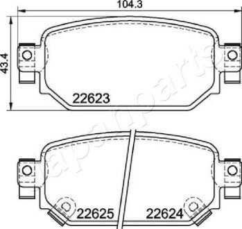 Задні тормозні (гальмівні) колодки japan Parts PP321AF