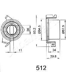 MITSUBISHI Натяжной ролик CARISMA /Galant E5: japan Parts BE-512