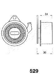 MITSUBISHI Ролик натяж. Colt,Lancer,Space Star 1,3/1,6 16V 98- japan Parts BE-529