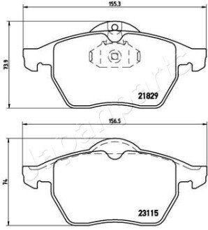 Передние тормозные колодки japan Parts PA-0404AF