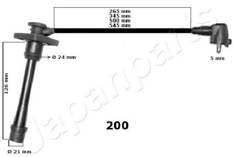 Высоковольтные провода для свечей зажигания japan Parts IC-200