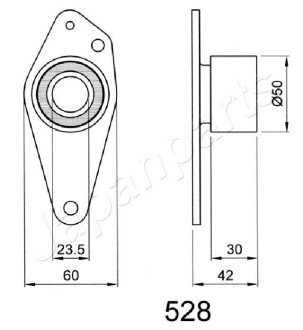 JAPANPARTS RENAULT Натяжной ролик Clio 1,7/1,9D/Laguna 1,8-2,0/R9/11/19/21,Trafic,Volvo japan Parts BE-528