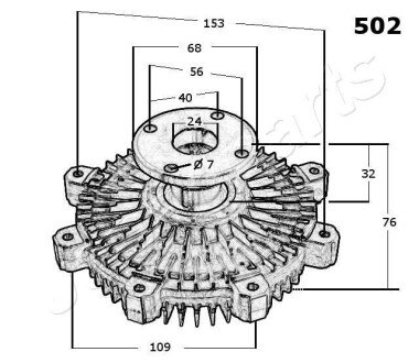 JAPANPARTS Сцепление, вентилятор радиатора MITSUBISHI PAJERO II 2.5D japan Parts VC-502