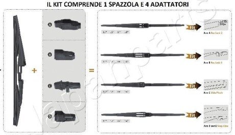 Задній двірник (склоочисник) japan Parts SSX28R