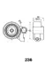 JAPANPARTS TOYOTA Натяжной ролик Hiace,Land Cruiser 120 Japan Parts BE236 (фото 2)
