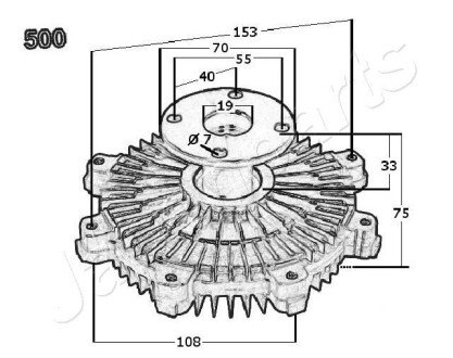 JAPANPARTS Вискомуфта вентилятора MITSUBISHI L300 japan Parts VC500