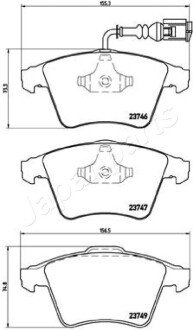 Передние тормозные колодки japan Parts PA-0954AF