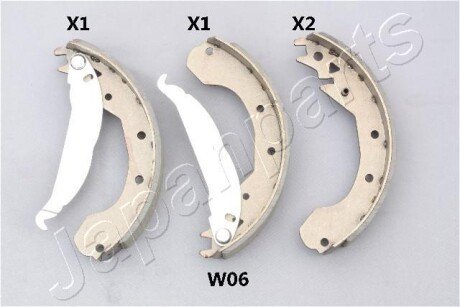 Колодки ручного (стоячого) гальма japan Parts GFW06AF на Опель Мовано