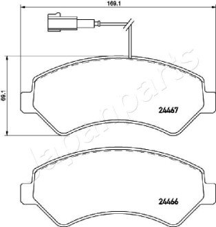 Колодки ручного (стоячого) тормоза japan Parts PA0625AF
