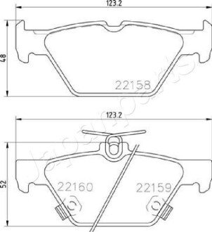 Колодки ручного (стоячого) тормоза japan Parts PP706AF