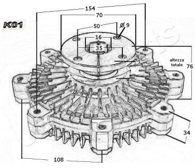 Комплект сцепления в сборе japan Parts VCK01