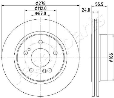 Задній гальмівний (тормозний) диск japan Parts DP-0506