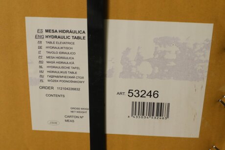 Стол гидравлический jbm 53246