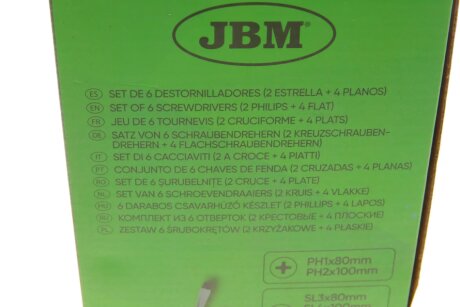 Набір викруток jbm 54070