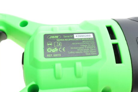 Набір електричної пили із акумулятом і зарядним пристроєм jbm PROMO60019