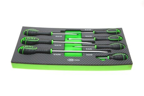 Набор из 7-ми плоских отверток Eva (зелёные) jbm 53944