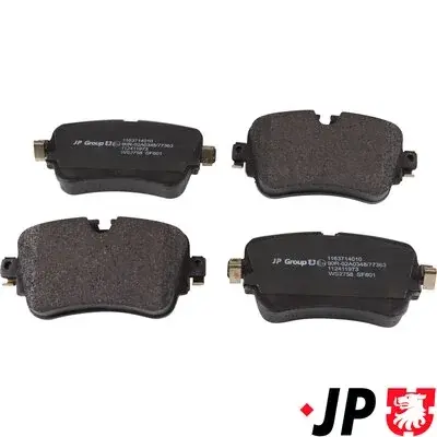 JP GROUP VW Гальмівні колодки задні TOUAREG (CR7, RC8) 3.0 TDI 4motion 17-, AUDI Q7 (4MB, 4MG, 4MQ)для ТЗ без керамічного гальма 2.0 TFSI quattro 15- JP Group 1163714010 (фото 1)