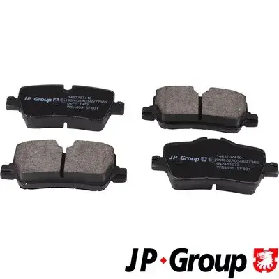 Гальмiвнi колодки дисковi заднi JP group 1463707410