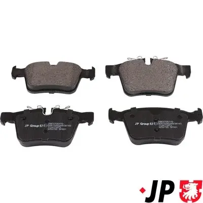 JP GROUP JAGUAR Гальмівні колодки задні E-PACE (X540) 2.0 AWD 17-, XF II (X260) 3.0 AWD 15-, LAND ROVER RANGE ROVER VELAR (L560) 3.0 P340 SCV6 4x4 18- JP group 2863700110
