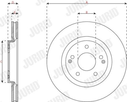 SSANGYONG Диск гальмівн. передн. XLV VAN e-XDi jurid 563384JC