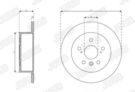 Диск гальмівний jurid 563837JC